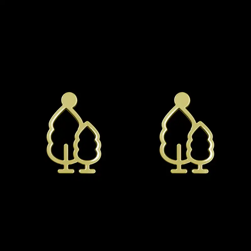 گوشواره طلا 18 عیار زنانه مدوپد مدل درخت کد GA1-15826