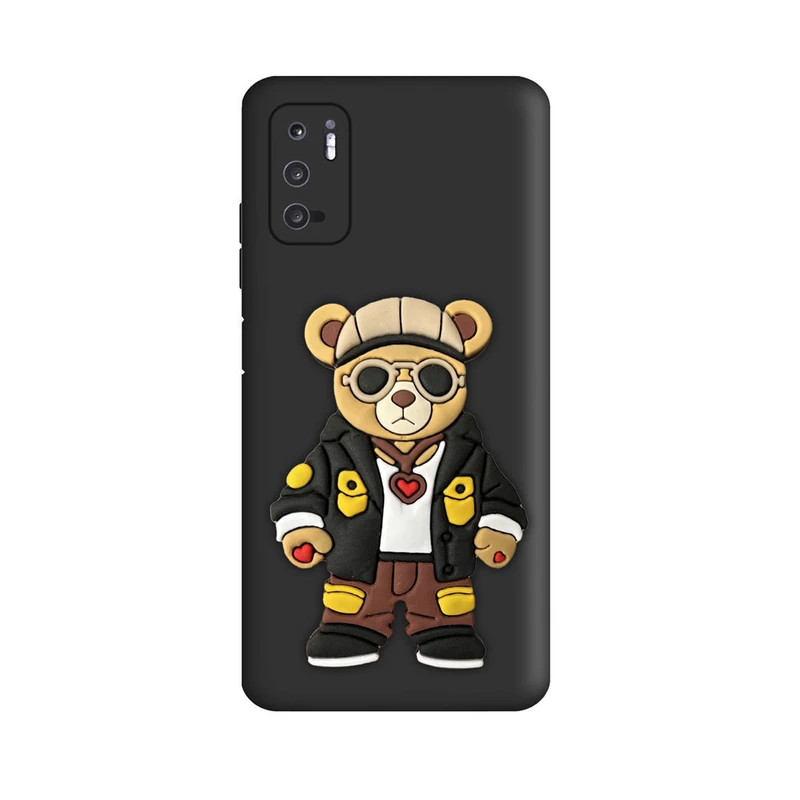 کاور قاب گارد مدل پسرانه طرح خرس مناسب برای گوشی موبایل شیائومی Poco M3 Pro