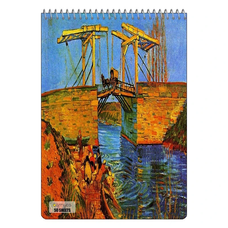دفتر نقاشی 50 برگ سیمی کارنیکا طرح نقاشی های ون گوگ Van Gogh Paintings کد 34656