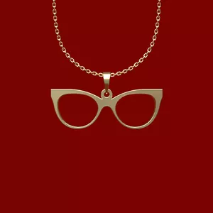 گردنبند طلا 18 عیار زنانه مدوپد مدل عینک کد Q2-1-1176