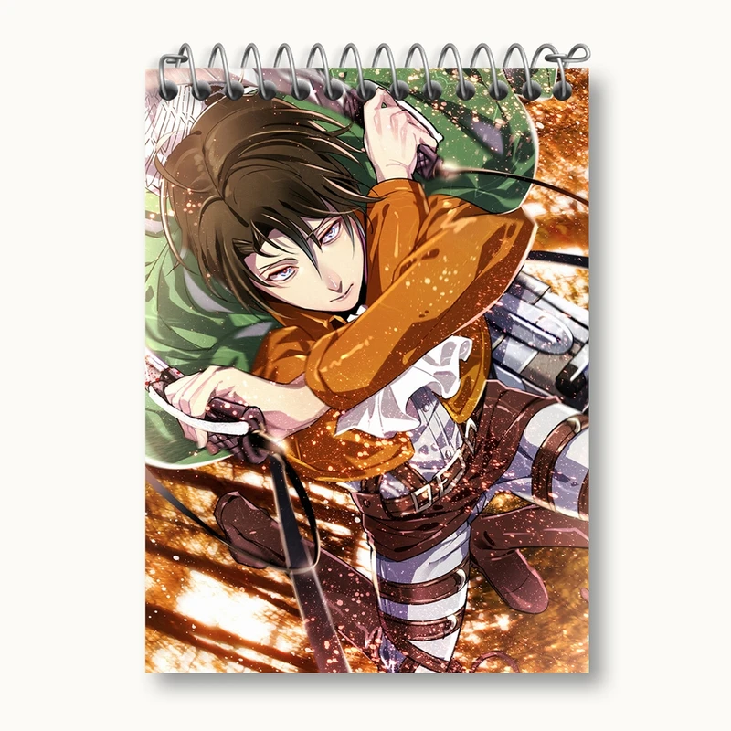 دفتر یادداشت 50 برگ خندالو مدل لیوای انیمه اتک آن تایتان Attack on Titan کد 18525