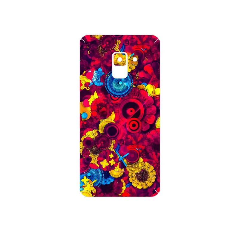 برچسب پوششی ماهوت مدل Vector Flower Garden Digital Art مناسب برای گوشی موبایل سامسونگ Galaxy A8 2018