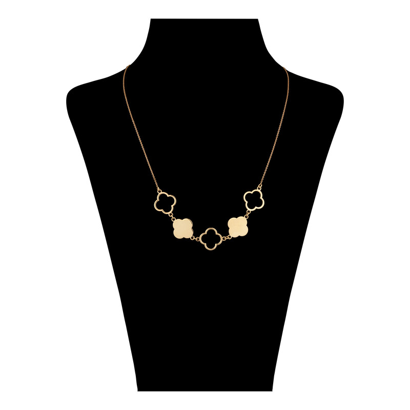 گردنبند طلا 18 عیار زنانه درگونه مدل ونکلیف