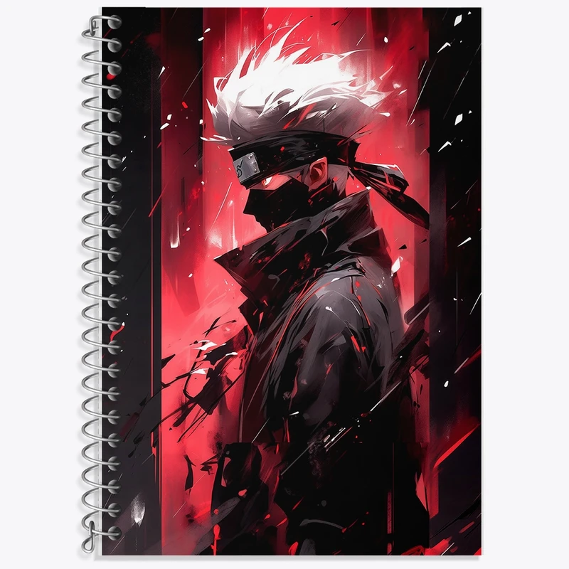 دفتر زبان 50 برگ خندالو مدل سه خط طرح انیمه ناروتو (Naruto) کد F2858