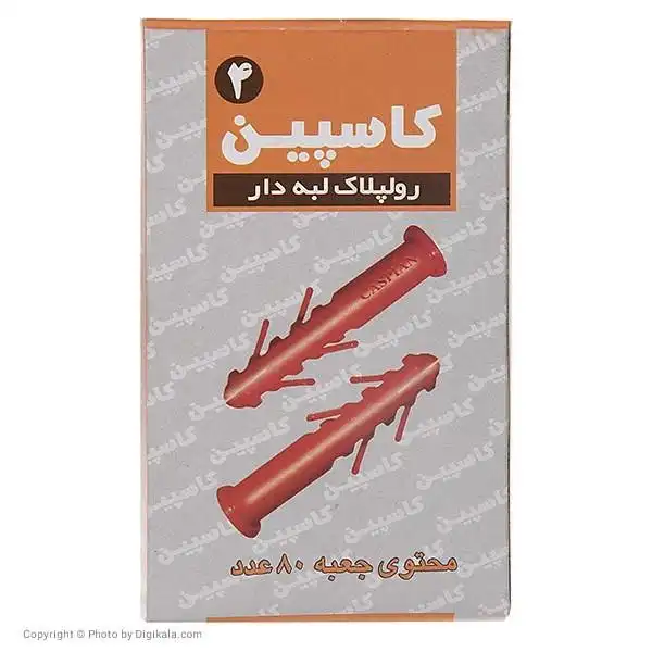 رول پلاک کاسپین مدل 4 سانتی‌متری لبه دار شاخک دار پنج بسته 80 عددی