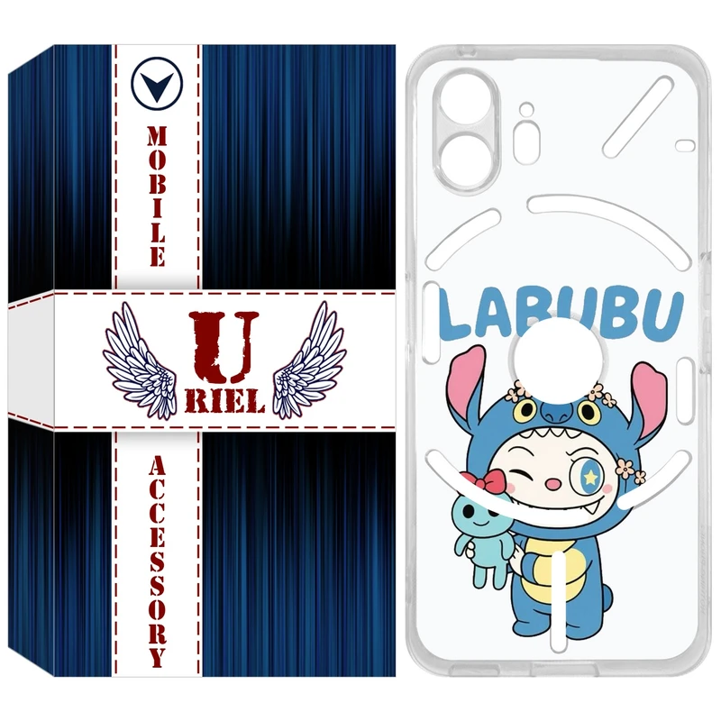 کاور یوریل مدل Clear کد 112 طرح لبوبو Labubu مناسب برای گوشی موبایل ناتینگ فون Nothing Phone 2
