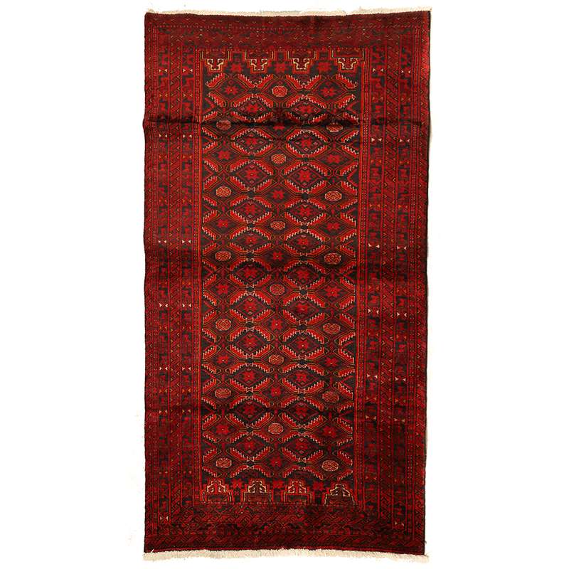 فرش قدیمی دستباف دو متری مدل ترکمن کد 4101128
