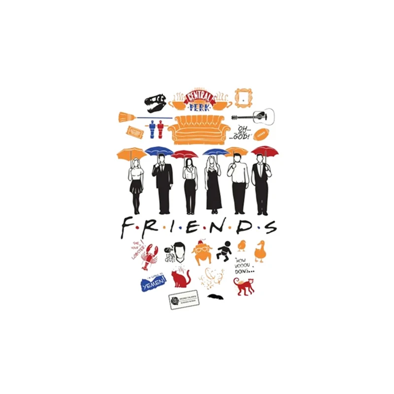  استیکر لپ تاپ لولو طرح سریال فرندز کد 232