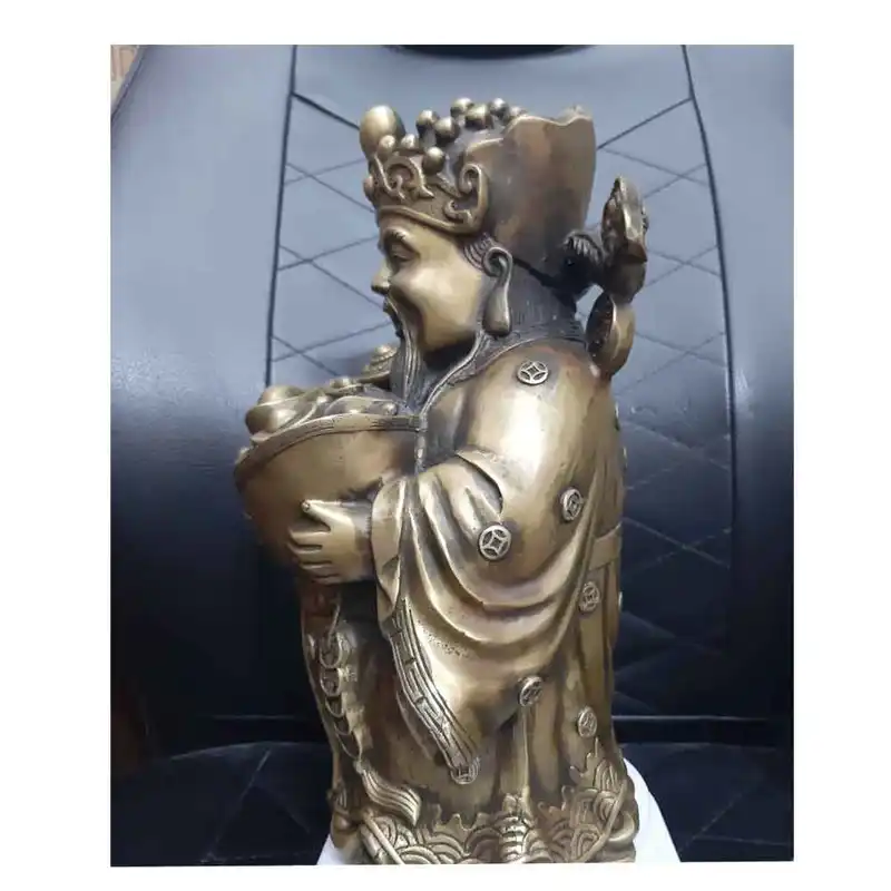 مجسمه برنجی طرح مامور ثروت مدل گوان گونگ کد A2