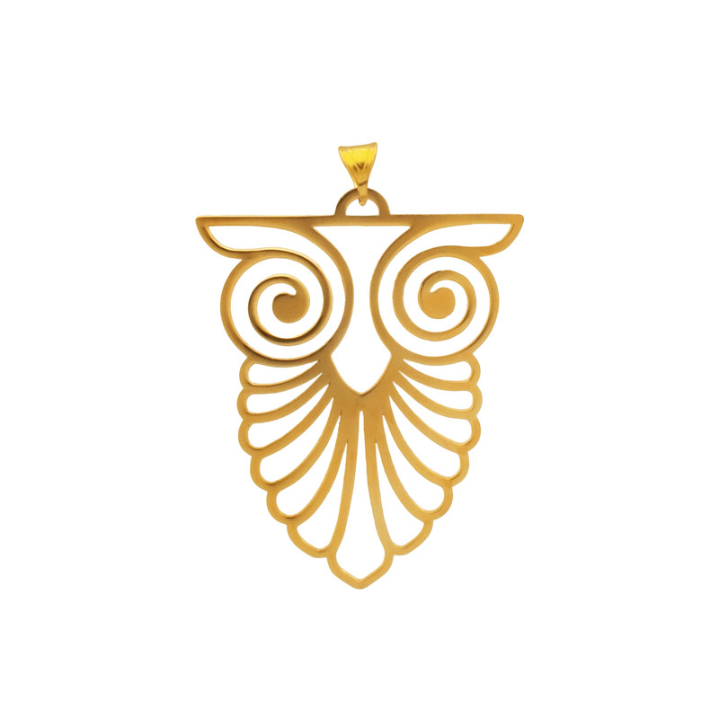 آویز گردنبند طلا 18 عیار زنانه دُرج طرح بوف مدل DP45