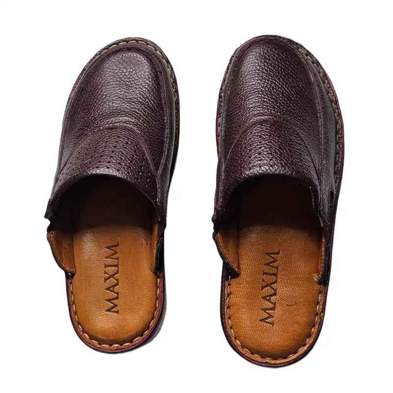 صندل زنانه ماکسیم مدل صدف رنگ زرشکی