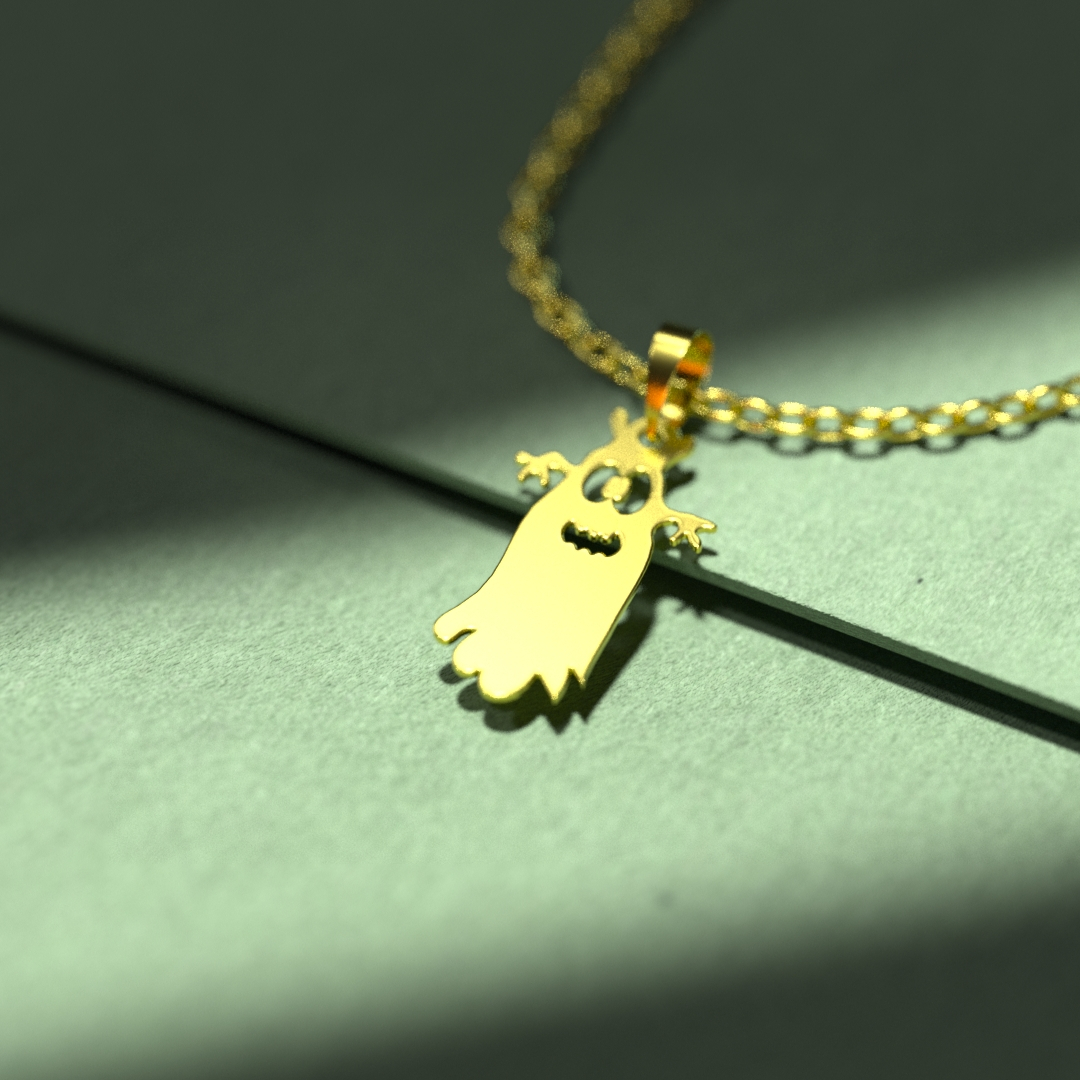 گردنبند طلا 18 عیار زنانه مدوپد مدل هالووین کد G3-1-1046