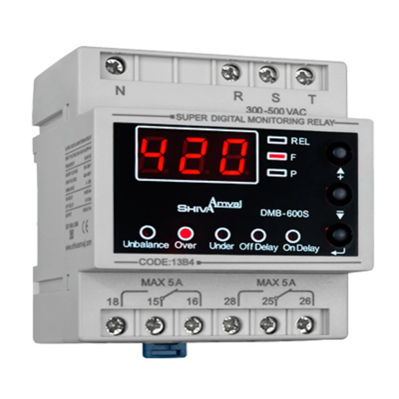 رله سوپر کنترل فاز دیجیتال شیوا امواج مدل DMB-600S کد 13B4 بسته دو عددی