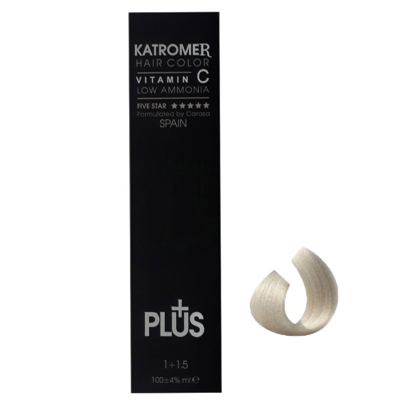 رنگ مو کاترومر شماره 01-90 حجم 100 میلی لیتر رنگ نقره ای