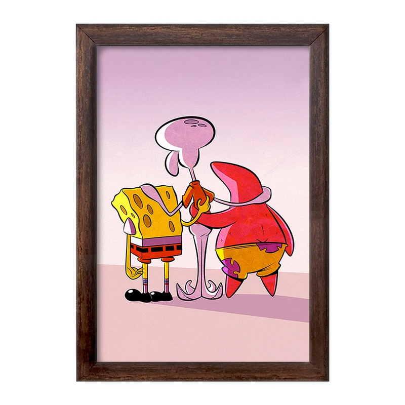 تابلو خندالو طرح باب اسفنجی و پاتریک و اختاپوس کد F1904