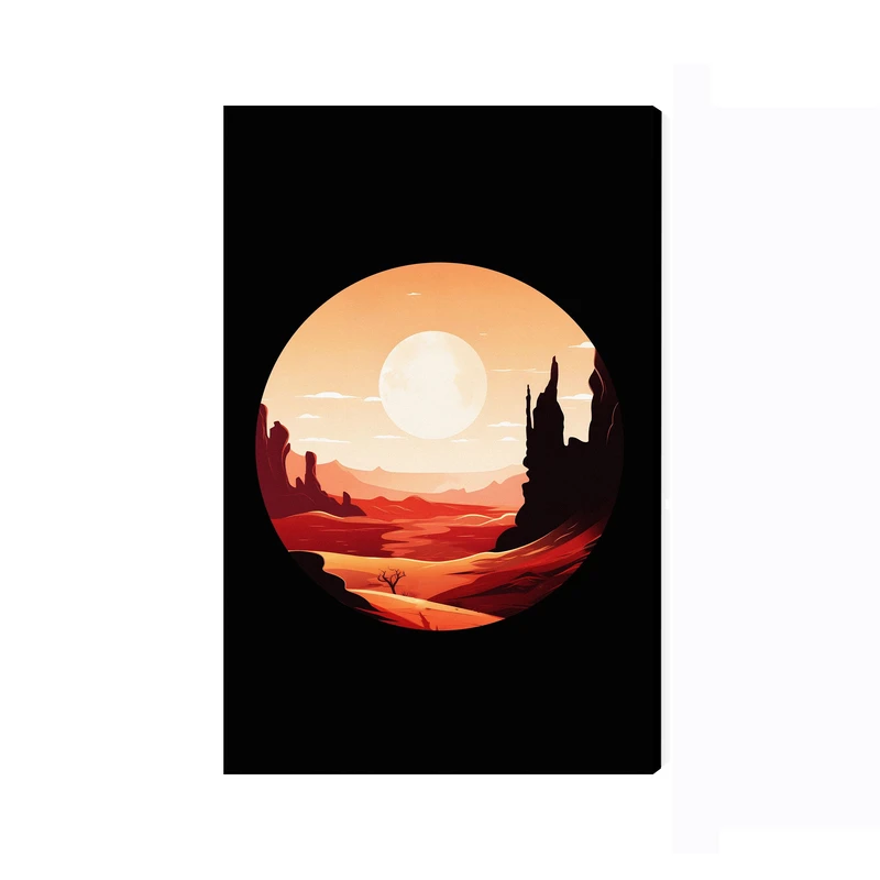 تابلو شاسی عرش مدل فانتزی منظره ماه کد As2433