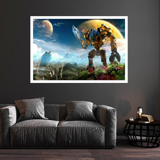 تابلو بکلیت طرح بازی The Riftbreaker مدل قاب شاسی W-s8889