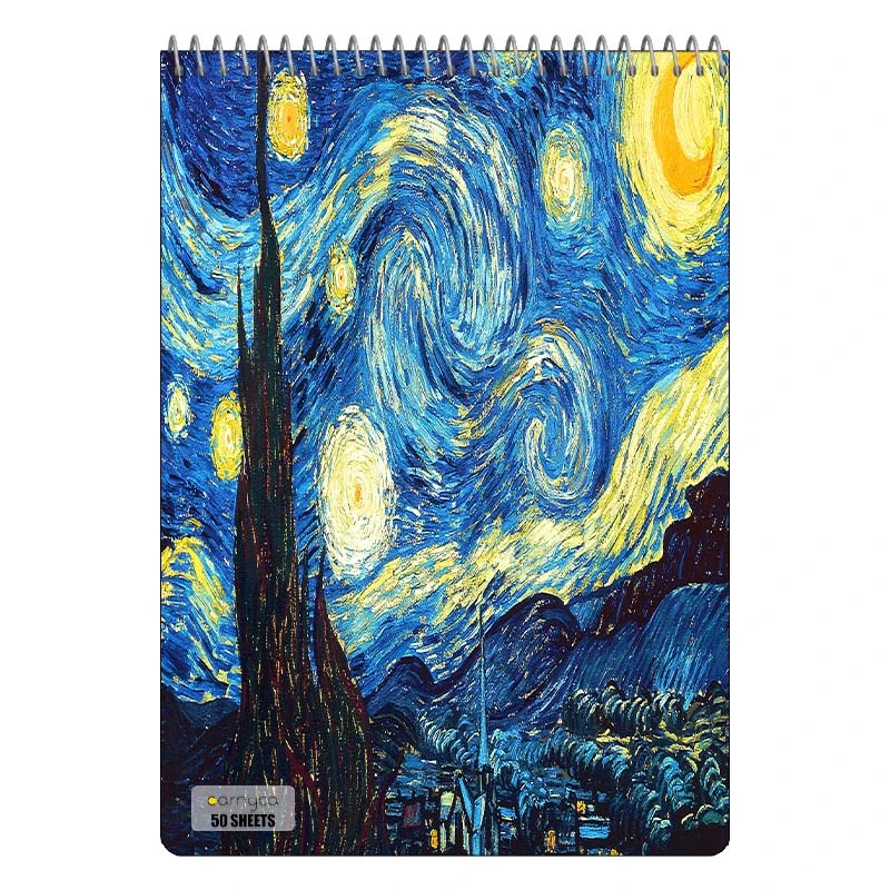 دفتر نقاشی 50 برگ سیمی کارنیکا طرح نقاشی های معروف Famous Paintings کد 43891