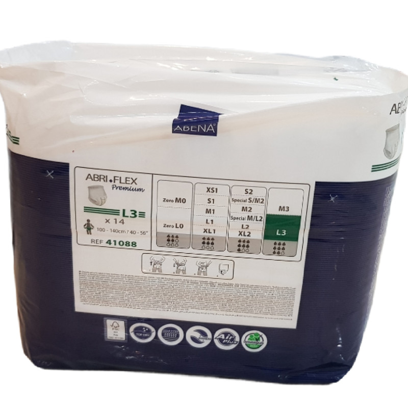 پوشک شورتی بزرگسال ابری فلکس مدل L3 بسته 14 عددی