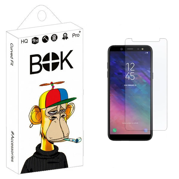 محافظ صفحه نمایش شیشه ای بوک مدل ShieldEdge مناسب برای گوشی موبایل سامسونگ Galaxy A6 2018 بسته دو عددی
