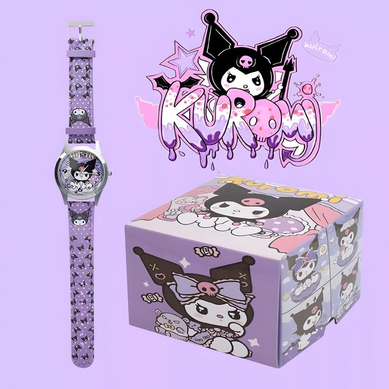 ساعت مچی عقربه‌ای کوارتز بچگانه مدل اسپرت بند چرم طرح کرومی