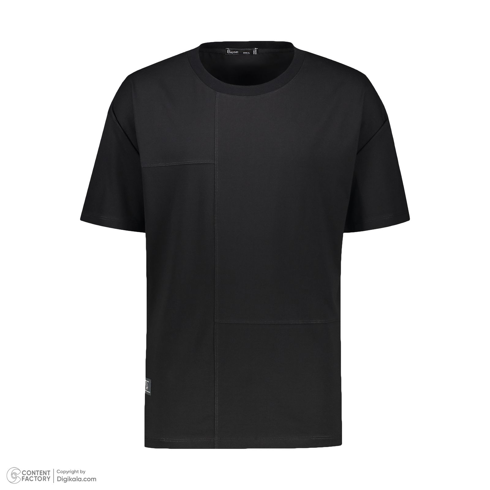 تی شرت اورسایز مردانه باینت مدل 813-2 رنگ مشکی - - 3