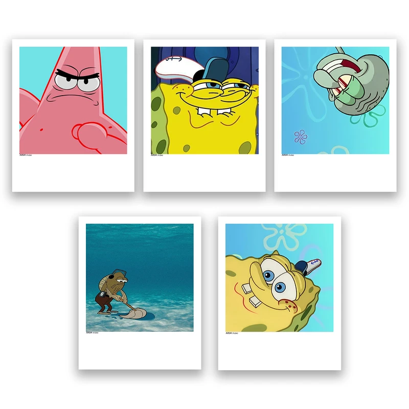 آویز تزیینی عرش مدل فانتزی باب اسفنجی کد Asa924 مجموعه پنج عددی