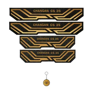 برچسب پارکابی خودرو مهدیار کد PKA T 2075 مناسب برای چانگان CS35 مجموعه 4 عددی به همراه جاکلیدی