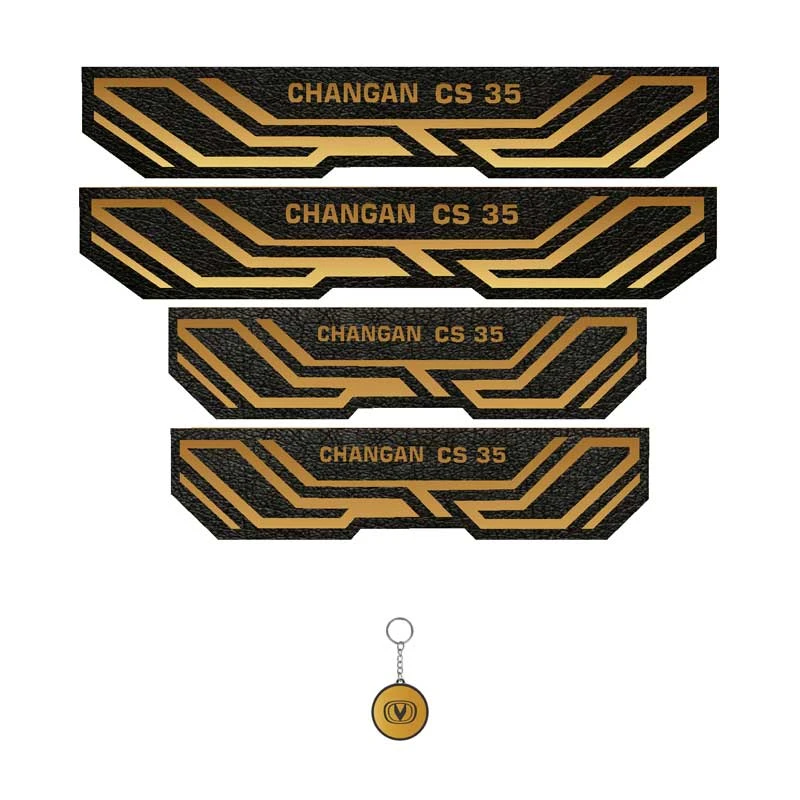 برچسب پارکابی خودرو مهدیار کد PKA T 2075 مناسب برای چانگان CS35 مجموعه 4 عددی به همراه جاکلیدی