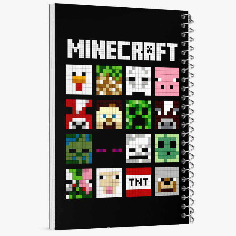 دفتر مشق 100 برگ خندالو طرح بازی ماینکرافت (Minecraft) کد 37006