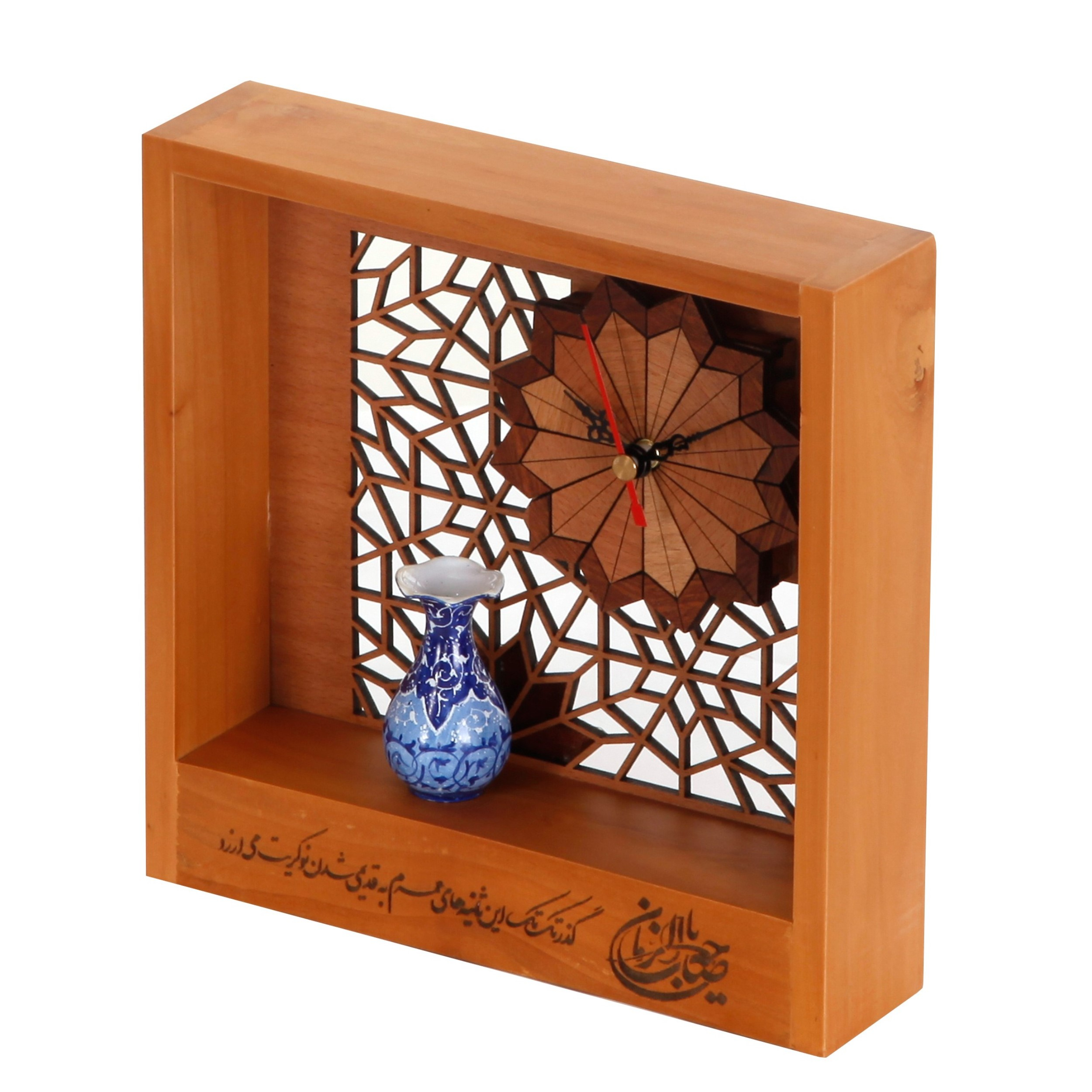 ساعت رومیزی مدل گره چینی طرح مذهبی کد 60001739