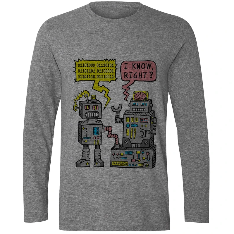 تی شرت آستین بلند مردانه مدل ربات W222