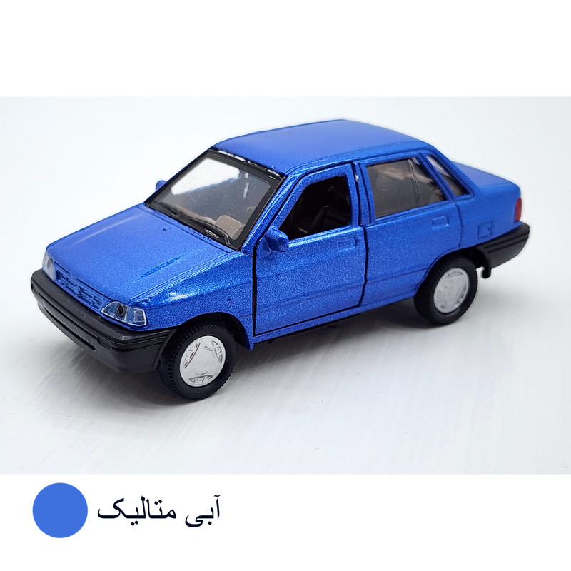 ماشین بازی ناب سل مدل فلزی درب بازشو پراید طرح عقبکش