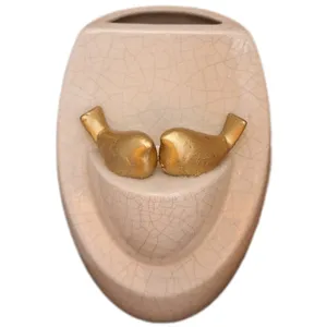 گلدان سرامیکی مدل دو پرنده