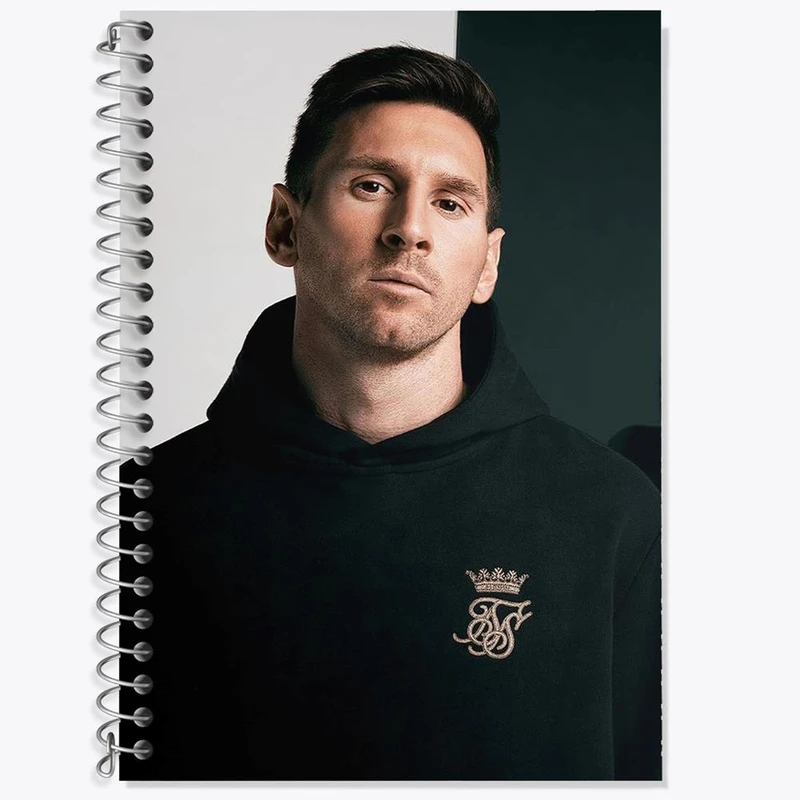 دفتر زبان 50 برگ خندالو مدل دو خط طرح لیونل مسی کد 13964