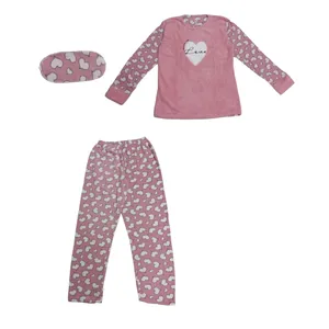 ست بلوز و شلوار زنانه مدل ترک نایت آنجل تدی به همراه چشم بند خواب