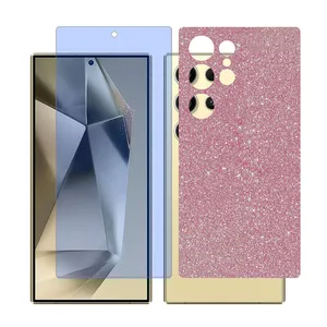 Glass Together model Blue cut screen protector for Samsung Galaxy S23 Ultra mobile phone with back cover sticker