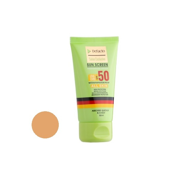 کرم ضد آفتاب رنگی دیفکتو SPF 50 مدل 01 ‌مناسب برای انواع پوست حجم 50 حجم میلی‌لیتر