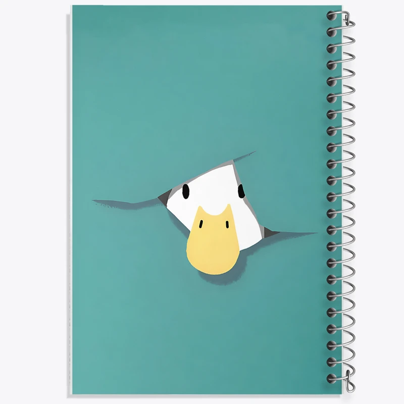 دفتر ژورنال نویسی 50 برگ خندالو مدل نقطه ای طرح اردک بامزه کد N3786