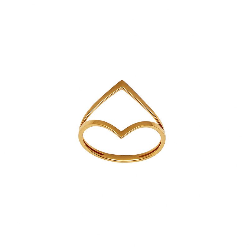 انگشتر طلا 18 عیار زنانه زرلاین مدل  مینیمال کد R-200071 سایز 53