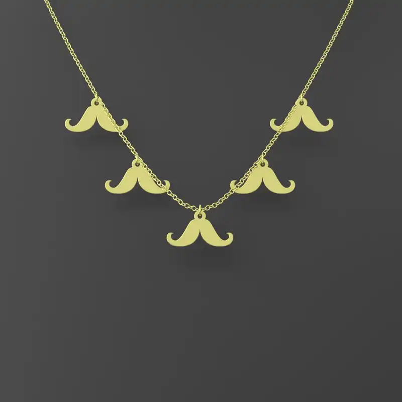 گردنبند طلا 18 عیار زنانه مدوپد مدل سبیل کد RNA17214