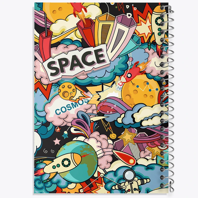 دفتر نقاشی 50 برگ خندالو طرح فضایی کد N584