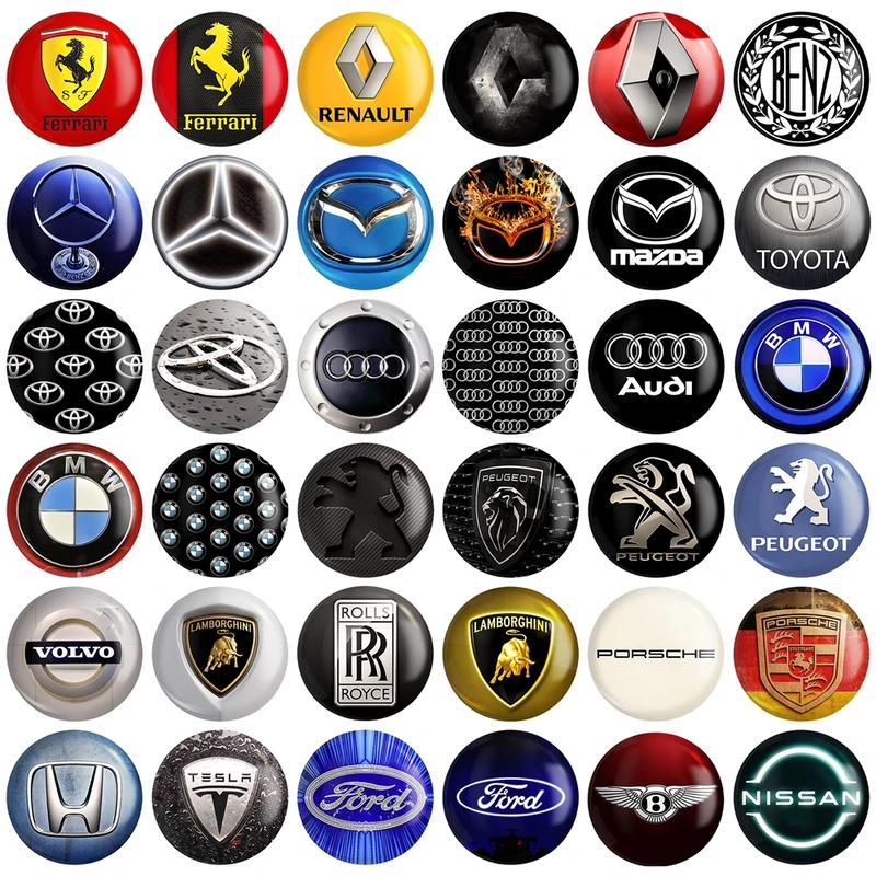 پیکسل خندالو طرح لوگو ماشین های خارجی کد 152 مدل بزرگ مجموعه 36 عددی