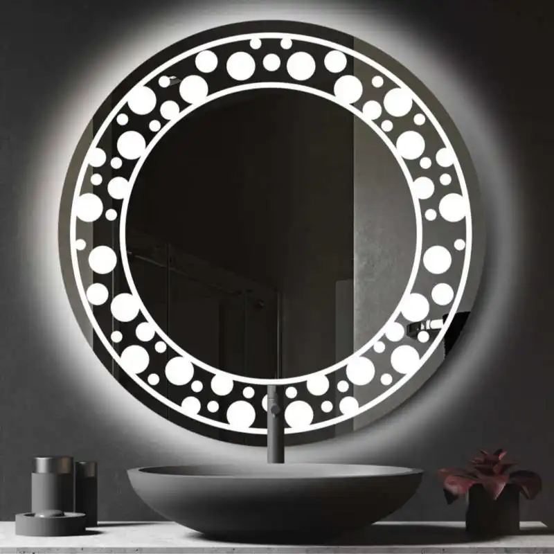 آینه سرویس بهداشتی مدل بک لایت دایره ها