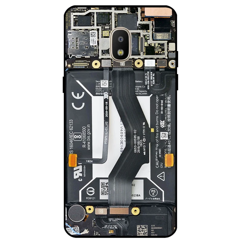 کاور مگافون طرح برد موبایل مدل 8004 مناسب برای گوشی موبایل سامسونگ Galaxy J2 Core	         