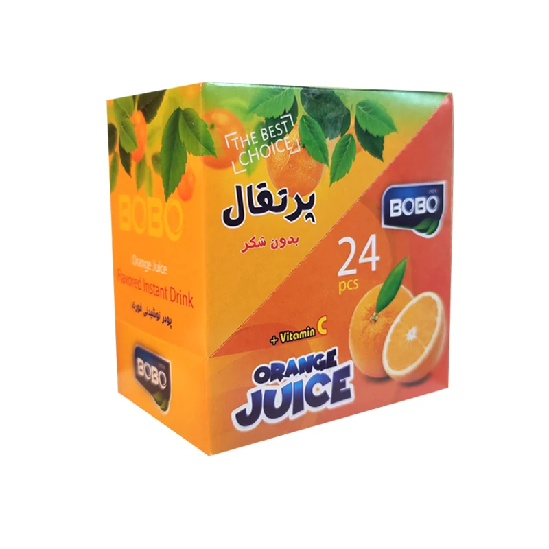 پودر شربت فوری پرتقال بوبولینزا بسته 24 عددی