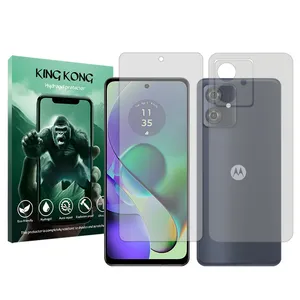 King Kong Tough model transparent screen protector suitable for Motorola Moto G54 mobile phone along with the back protector