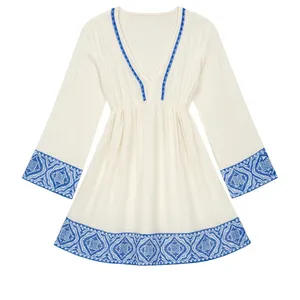 پیراهن ساحلی یقه هفت زنانه مدل Saeom4