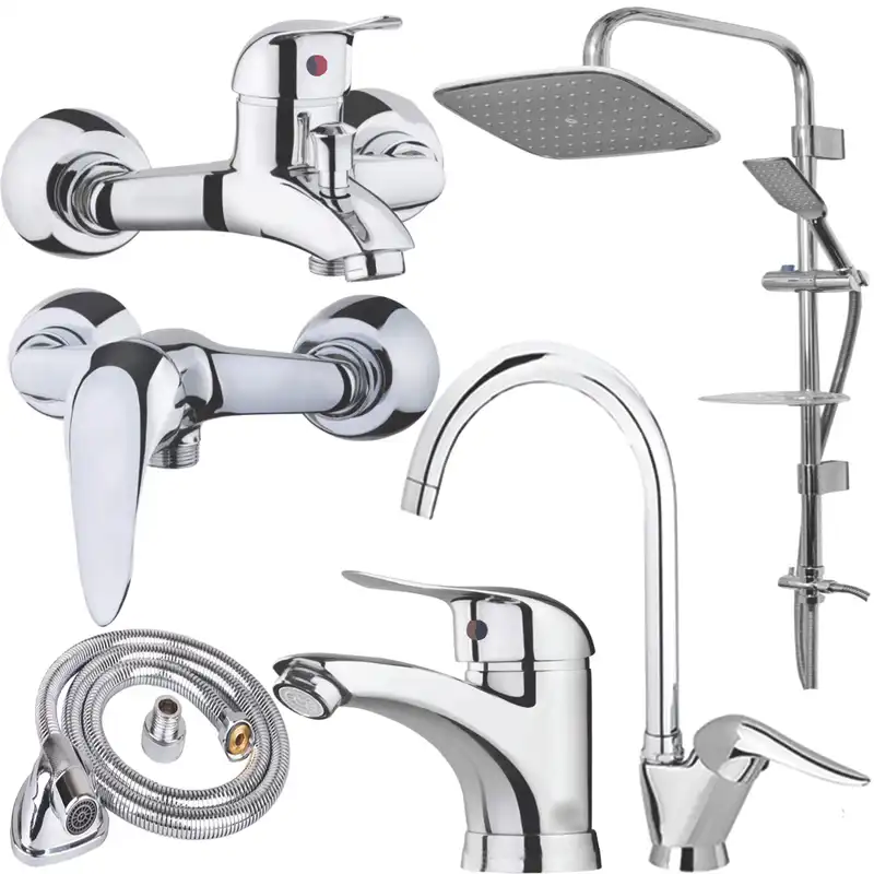 ست شیرآلات های پلاس مدل لوکس U800 مجموعه 6 عددی