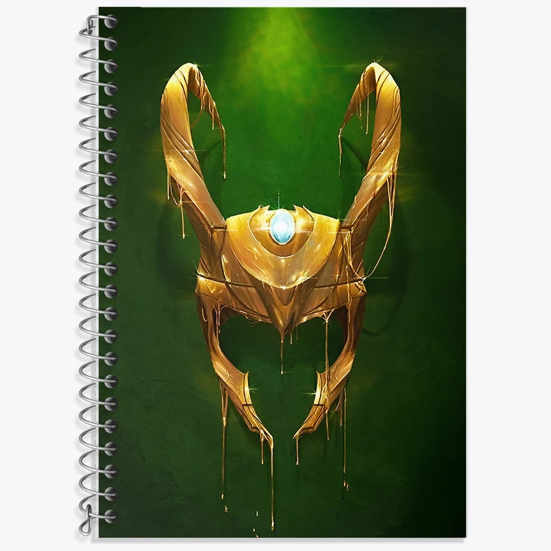 دفتر زبان 50 برگ خندالو مدل سه خط طرح لوکی مارول (Marvel) کد F7468